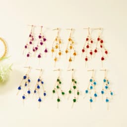 Retro Classic Wine Red Flowers Tassel Earrings For Women Temperament Long Pendant Ear Nail Korean Style Jewelry