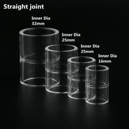 16 20 25 32 40 50mm Acrylic Pipe 90 Degree Elbow Transparent Plexiglass Fish Aquarium Water Tank Accessories Tank Tee Way Joints