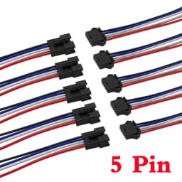 5Pair/10Pcs SM JST LED Connector Cable 2/3/4/5/6 Pin Plug Socket Male Female Wire Connector For RGB RGBW LED Strip Light Adapter