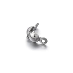 100pcs/lot Stainless Steel Connector Clasp Gold Ball Chain Calotte End Crimps Beads Connector For DIY Jewelry Making Supplies