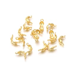 100pcs/lot Stainless Steel Connector Clasp Gold Ball Chain Calotte End Crimps Beads Connector For DIY Jewelry Making Supplies