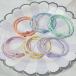 10PC Korean Colorful Heart Star Elasticity Hair Ties Scrunchies for Women Girls Ponytail Holder Hair Rings Rope Accessories