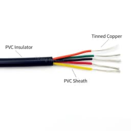 Copper Wire 28 26 24 22 20 18 16 AWG Signal Control Wire Channel Audio 2 3 4 5 6 7 8 9 10 Cores Black White UL2464 Power Cable