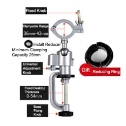360° Rotating Table Vise Bench Clamp Bracket Multifunctional Electric Grinder Stand Holder Accessories For Dremel Tool