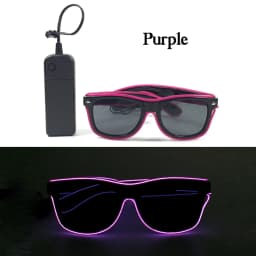 Fashion Luminous Decorative Glasses Neon Light Decoration LED Sunglasses For Nightclub DJ Dance Music Rave Costume Night