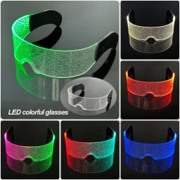 Fashion Luminous Decorative Glasses Neon Light Decoration LED Sunglasses For Nightclub DJ Dance Music Rave Costume Night