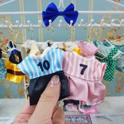 Dress Dollhouse Accessories 1:12 Forest Animal Family Clothes Fashion Daily Wear Casual Outfits Vest Shirt Skirt Pants for Doll