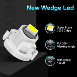 10pcs Super Bright T3 T4.2 T4.7 LED Light Bulbs Car Interior Instrument Lamp Auto Dashboard Indicator Light 12V