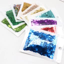 10g Pure Color Sequins Flat Round Pvc Loose Sequin Sequin Embroidery Craft Ladies Fabric Embroidery Accessories 3mm 4mm 5mm 6mm