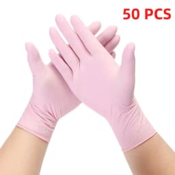 20/50/100PCS Pink Nitrile Disposable Gloves Latex Free Household Cleaning Gloves for Food Pre Tattoo Beauty Esthetician