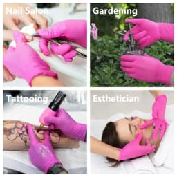 20/50/100PCS Pink Nitrile Disposable Gloves Latex Free Household Cleaning Gloves for Food Pre Tattoo Beauty Esthetician