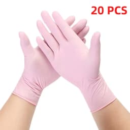 20/50/100PCS Pink Nitrile Disposable Gloves Latex Free Household Cleaning Gloves for Food Pre Tattoo Beauty Esthetician