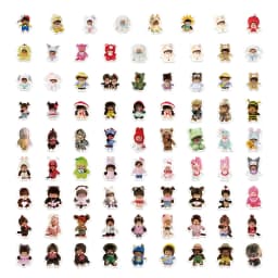 80PCS Monchhichi Graffiti Stickers Kids Kawaii Waterproof Paster Sticker for Phone Computer Notebook Stationery DIY Toys Secret