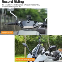 Motorcycle Windshield Action Camera Mount for GoPro 13 12 Insta360 Go Ultra for DJI Osmo Nano/360/Action 6 5 Pro Pocket 3