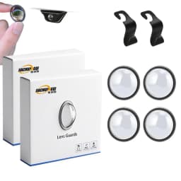 4pcs Car Camera Protective Cover With 2pcs Car Hooks Front Bumper Camera Anti-Scratch Shield Lens Guard PC Protective Cover Kits