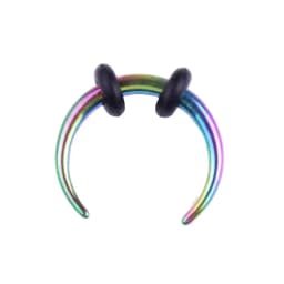 1 Piece Surgical Steel OX Horn Vintage Nose Septum Hoop Rings Ear Septum Clicker Horseshoe Nose Ear Taper Piercing Body Jewelry