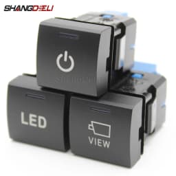 1 Pc Car LED Light Camera View Button Power On Off Radar Sensor Switch Accessories For Toyota Camry 2018 Rav4 2020 Prado 150