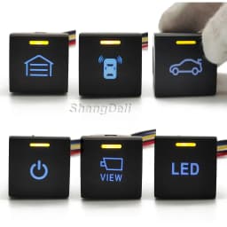 1 Pc Car LED Light Camera View Button Power On Off Radar Sensor Switch Accessories For Toyota Camry 2018 Rav4 2020 Prado 150