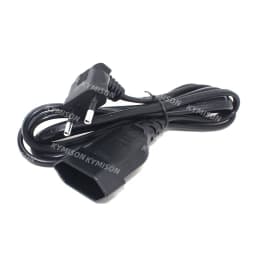 Europea 90 Degree Male Plug To Female Socket Power Extension Cable For PC Computer PDU 0.3m/0.6m/1.8m EU 2Prong Bend Angled Cord