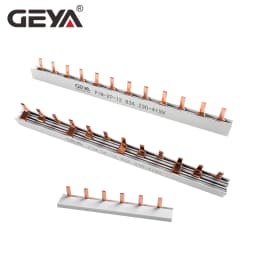 GEYA Pin & Fork Type 1.4mm Copper Busbar for Circuit Breaker 12 Way MCB Connector Busbar Connection 1A-63A 1P 2P 3P 4P