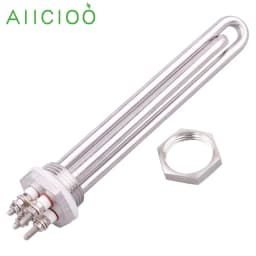 DN25 Immersion Heating Element 1Inch DC 12v/24v/36v/48v Tubular Electric Solar Water Heater SUS304 300w 600w 900w 1200w 1500w