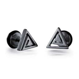 Small Black Punk Stud Earrings For Women Men Boy 2020 New Fashion Zircon Geometry Stainless Steel Jewelry Accessories Earrings