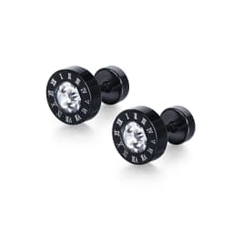 Small Black Punk Stud Earrings For Women Men Boy 2020 New Fashion Zircon Geometry Stainless Steel Jewelry Accessories Earrings