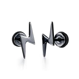Small Black Punk Stud Earrings For Women Men Boy 2020 New Fashion Zircon Geometry Stainless Steel Jewelry Accessories Earrings