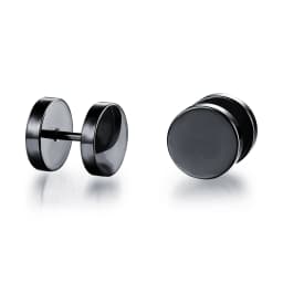 Small Black Punk Stud Earrings For Women Men Boy 2020 New Fashion Zircon Geometry Stainless Steel Jewelry Accessories Earrings