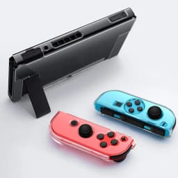 Dockable Clear Hard Case for Nintendo Switch 3In1 Protective Case Cover for Nintendo Switch & Joycon Controller with Grip Cover