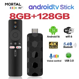 2026 New R3+ TV Stick Dual UI Interface Dual Wifi 2.4G/5.8G 4K Ultra HD 8GB 128GB RK3518 Quad Core Home Theater Media Player