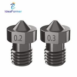 V6 Nozzle Hardened Steel 0.2/0.4/0.6/0.8/1mm 1.75mm Filament M6 3D Printer Nozzle For Ender 3 Hotend Titan Extruder Prusa I3 MK3