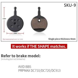 1 Pair of Mountain Bike Hydraulic Disc Resin Brake Pads, Suitable For Shimano SRAM AVI Hayes Magura Parts