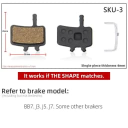 1 Pair of Mountain Bike Hydraulic Disc Resin Brake Pads, Suitable For Shimano SRAM AVI Hayes Magura Parts