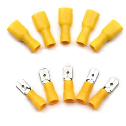 100PCS(50Pairs) Insulated Female&Male Crimp Spade Terminals Butt Splice 6.3mm Electrical Wire Connectors Wiring Cable Plug
