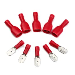 100PCS(50Pairs) Insulated Female&Male Crimp Spade Terminals Butt Splice 6.3mm Electrical Wire Connectors Wiring Cable Plug