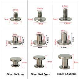 10pcs Metal Binding Chicago Screws Nails Studs Rivets for Photo Album Desk Calendar Menu Leather Craft Belt Wallet Fasteners