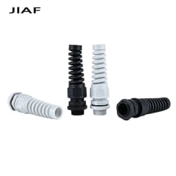 5PCS Waterproof Cable Gland PG7 Plastic Anti-Bending Joint M12 Nylon PA66 Torsion-proof Glands PG9/11/13.5/16/19/21 Connector