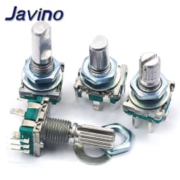 5PCS/LOT 20 Position 360 Degree Rotary Encoder EC11 w Push Button 5Pin Handle Long 15/20MM With A Built In Push Button Switch