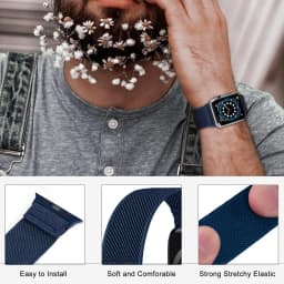 Strap for Apple Watch Ultra 2 Band 49mm 46mm 44mm 40mm 45mm 41mm 42mm Elastic Nylon Loop Correa iWatch Series 11 10 9 8 SE 7 6 5