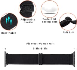 Strap for Apple Watch Ultra 2 Band 49mm 46mm 44mm 40mm 45mm 41mm 42mm Elastic Nylon Loop Correa iWatch Series 11 10 9 8 SE 7 6 5