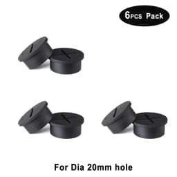 Desk Cord Grommet, Flexible Silicone Cable Hole Cover, Wire Organizer, Cable Pass Through, Round Gasket White