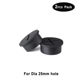 Desk Cord Grommet, Flexible Silicone Cable Hole Cover, Wire Organizer, Cable Pass Through, Round Gasket White
