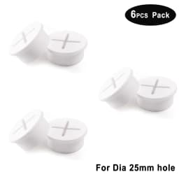 Desk Cord Grommet, Flexible Silicone Cable Hole Cover, Wire Organizer, Cable Pass Through, Round Gasket White