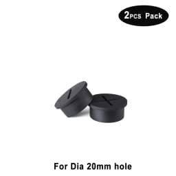 Desk Cord Grommet, Flexible Silicone Cable Hole Cover, Wire Organizer, Cable Pass Through, Round Gasket White