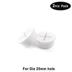 Desk Cord Grommet, Flexible Silicone Cable Hole Cover, Wire Organizer, Cable Pass Through, Round Gasket White