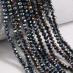 Glass Beads for Bracelets 3/4/6/8mm Faceted Multicolor Austria Crystal Round Loose Beads for Jewelry Making Diy Bracelet Strand