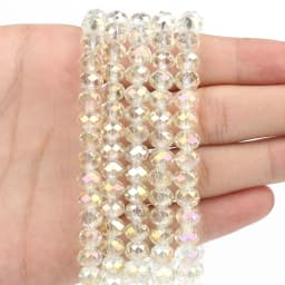 Glass Beads for Bracelets 3/4/6/8mm Faceted Multicolor Austria Crystal Round Loose Beads for Jewelry Making Diy Bracelet Strand