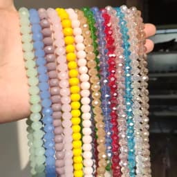 Glass Beads for Bracelets 3/4/6/8mm Faceted Multicolor Austria Crystal Round Loose Beads for Jewelry Making Diy Bracelet Strand
