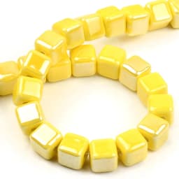 Fashion Colors 6mm/8mm/10mm Square Beads Ceramic Beads DIY 2.0mm Hole Beads Handmade Porcelain Beads For Jewelry Making